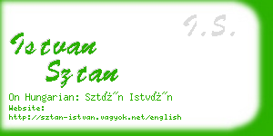 istvan sztan business card